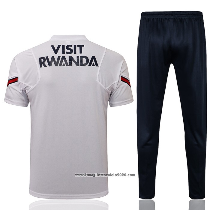 Tuta da Track Paris Saint-Germain Manica Corta 2021 2022 Bianco